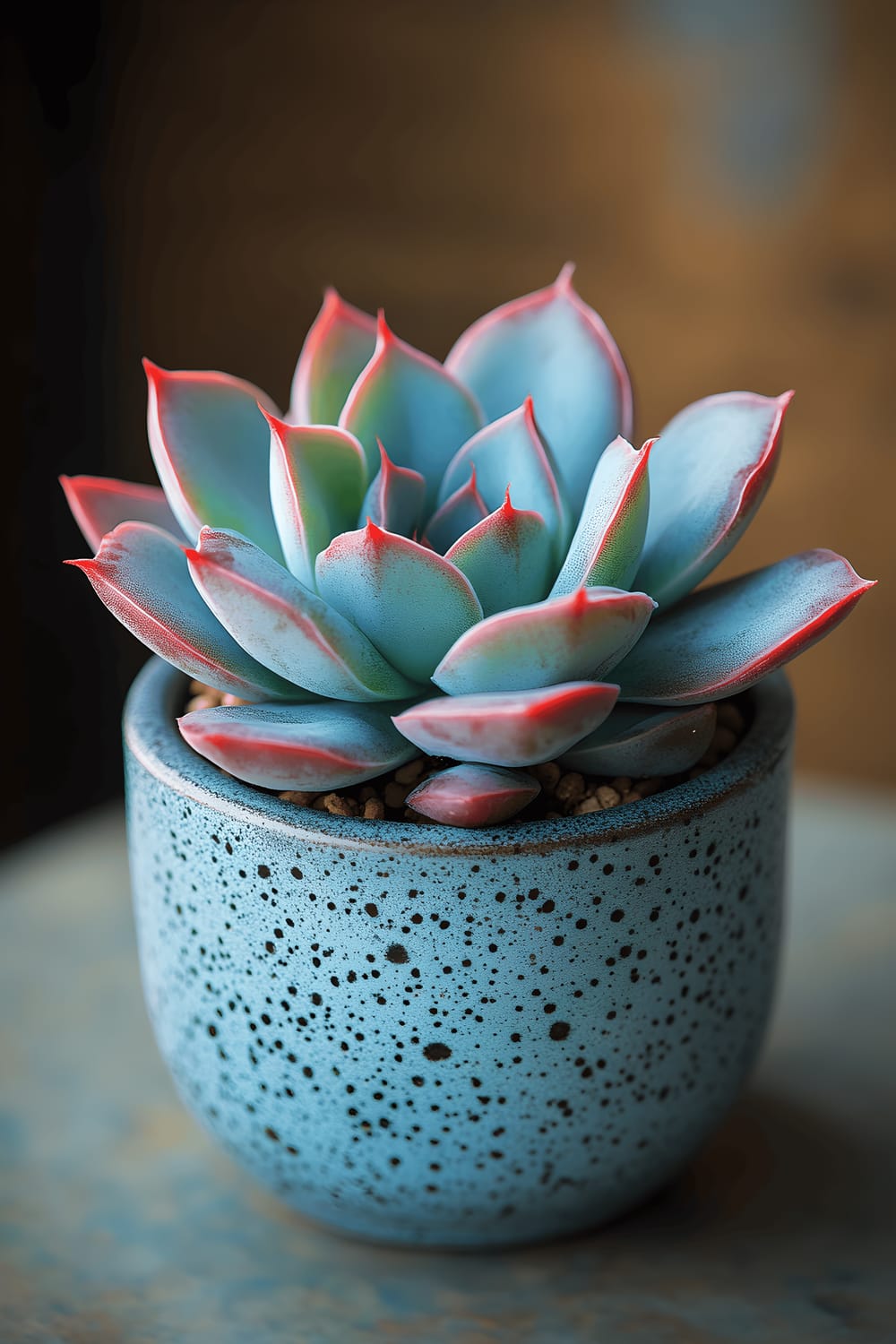 A close-up photograph of an Echeveria elegans, a type of succulent plant with tight rosettes of pale, green-blue leaves.